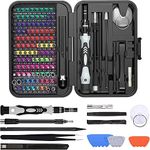 AMIR Precision Screwdriver Set, 132 in 1 Magnetic Screwdriver Set Kit, Electronics Repair Screwdrivers Tool Kit with 108 Magnetic Drill Bits for Repair Phone, Watch, Switch, Computer, Tablet, PC