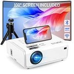 5G WiFi Bluetooth Projector, VOPLLS Native 1080P Projector 4K Supported 16000L, 6D/4P Keystone Correction, Zoom, PPT Function Outdoor Projector for Android iOS Phone/Laptop