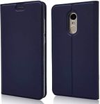 SkyTree Case for Xiaomi Redmi Note 4, Ultra Fit Flip Folio Leather Case Cover with [Kickstand] [Card Slot] Magnetic Closure for Xiaomi Redmi Note 4 - Blue