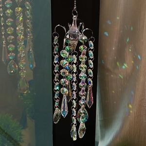 BELLE VOUS Adornos Cristal Colgante Atrapasol para Araña - Prisma Cristal AB - Cristales para Manualidades Arcoíris - Abalorios para Lamparas Decorar Interiores, Patio/Balcón o Regalar