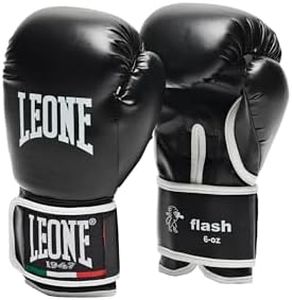 LEONE 1947, Flash Guantoni da Boxe, Unisex Bambini, Nero, 6OZ, GN083