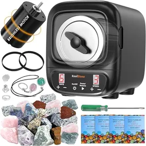 KoolStone C1 Pro Max Brushless Rock Tumbler Kit - Extra Large 3LB Capacity, Up to 6X More Noise Cancelling, Ultra Quiet Rotary Polisher with Full Accessories, Ideal for Adults Kids