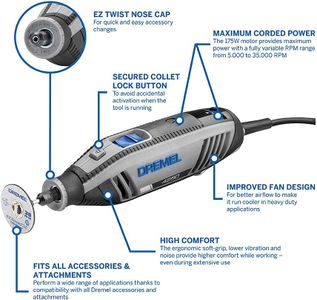Dremel 4250 Rotary Tool Kit – Variable Speed, Accessories Included