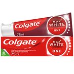 Colgate Max White One Toothpaste 75ml, Teeth Whitening Toothpaste with a Clinically Proven Formula, Removes up to 100% of Surface Stains, Contains Whitening Accelerators, 1 Shade Whiter in 1 week