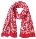 Fabtone Maroon Off White Batik Hand Block Print Cotton Women's Scarf Stole 100x180cm Soft Fabric Summer Scarfs for Girls Well for the Season