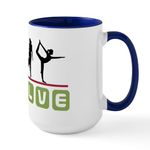 CafePress Evolve Yoga Large Mug 15 oz (444 ml) Ceramic Coffee Mug