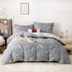 OAITE Duvet Cover Set,100% Cotton Comforter Cover with Leaf Pattern Duvet Cover Set,Soft Bedding Set Includes with 3 Piece (2 Pillow Shams,1 Duvet Cover)