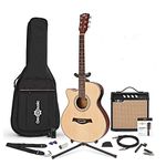 Single Cutaway Left Handed Electro Acoustic Guitar + Complete Pack Natural