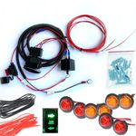 Car UTV Turn Signal Kit Universal ATV Street Legal Kit with Rocker Switch Side by Side Turn Signal Light Kit for ATV UTV, Fits For Polaris Ranger RZR