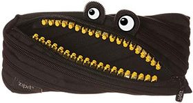 ZIPIT Grillz Pencil Case for Kids | Pencil Pouch for School, College and Office | Pencil Bag for Boys & Girls (Black)