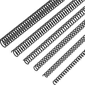 Leinuosen 120 Pack Plastic Spiral Binding Coils Binding kit Spirals Multi Size Spiral Binding Spines Binder Combs Spines (Black,1/4 5/16 3/8 1/2 5/8 3/4 Inch)