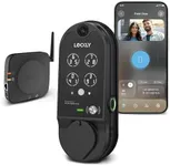 Lockly Vision Smart Lock, HD Video Doorbell Smart Locks for Front Door, Fingerprint Door Lock, Touchscreen Keypad, App Control, No Monthly Fee, Auto Lock - Matte Black (PGD798MB)