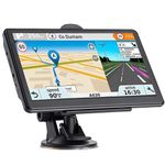 GPS Navigation for Car Truck RV, 7.1 inch with US Canada Mexico 2026 Maps Free Lifetime Updates, GPS Navigation System Supports Voice Guidance, Custom Truck Routing, Speed Camera Alerts
