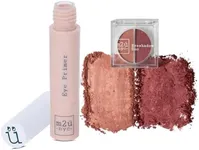 M2U NYC Hydrating Eye Primer & (Pink & Rose Red) Eyeshadow Duo - Red Hook- Vegan & Cruelty Free Eye Makeup Set for Women