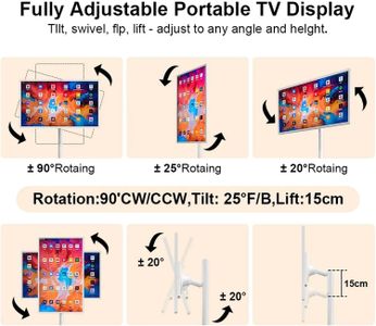 32" Portable Touch Screen Smart TV with 5MP Camera & Swivel Stand