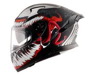 Axor Apex Marvel Venom Motorbike Helmet Dull Black Red -M