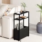 Leomonio Black Side Table, Slim Sid