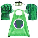 Toydaze Kids Dress up and Pretend Play Superhero Costume Cape and Plush Fists Hands