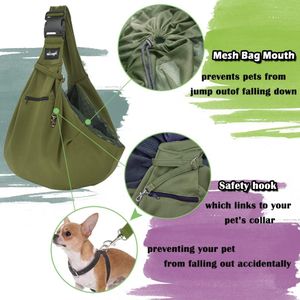 NATUYA Dog Sling Carrier – Green, Hands-Free Pet Travel Bag