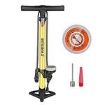 Bike Pump, WEIDMAX Ergonomic Bike Floor Pump Track Pump Bicycle Tire Air Pump Portable Inflator Pump with Pressure Gauge, 160 psi, Compatible with Universal Presta and Schrader Valve