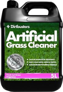 Dirtbusters Artificial Grass Cleaner To Clean, Remove Stains, Urine & Deodorise With Reactivating Odour Eliminator, Cleaning For All Types Of Astro Turf & Fake Grass, Fresh Cut Grass Fragrance (5L)