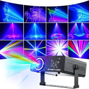 Ehaho L2700 Luci Discoteca, 3D RGB Animazione Luci DJ, Luce Discoteca per Feste con Telecomando, Luci Discoteca a Ritmo di Musica, Luce Stroboscopica compatibile con DMX512 Per Festa Nightclub KTV