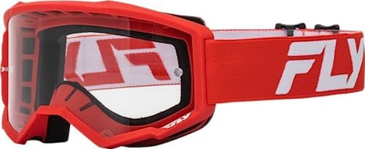Fly Racing 2024 Adult Focus Goggle Red/White With Clear Lens; 37-51156