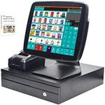MEETSUN A3 Smart Touch Cash Register Retail POS System for Small Businesses SET02(Single Screen)