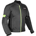 Allextreme TRIPPER Bike Riding Jacket Windproof Biker Mesh Fabric Armour Back Elbows Shoulders Protection Racer Motorcycle Gear Protector for Men (3XL, Neon Green & Black)