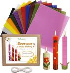 Tafuero Beeswax Honeycomb Candle Sheets,12pcs Beeswax Candle Making Kit Natural 10" X 8",Make Your Own Ideas Candle for Kids and Adults,Making Handsome Rolling Candle for Hanukkah and Party