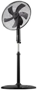 Goldair 40cm Pedestal Fan with Remote, 3 Speed Settings, Black