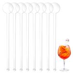 AHANDMAKER 100Pcs Cocktail Swizzle Sticks Clear Drink Stirrer Swizzle Stick Beverage Mixer Cocktail Coffee Drink Stirrers for Bars Cafes Restaurants Home