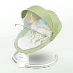 CAREIT Baby Electric Automatic Swing Rocker with Soft Cushion, Safety Belt, Mosquito Net & Remote Control | Gentle Motion Baby Bouncer for Ultimate Comfort -Green