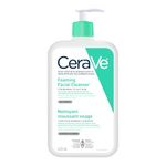 CeraVe Foaming Face Wash, Gentle Face Cleanser for Men & Women with Hyaluronic Acid, Niacinamide, Ceramides. Makeup Remover for oily skin, Fragrance-Free, Non-Comedogenic, Sensitive Skin, 473ML