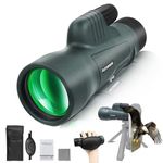 Astromania 12X50 BAK4 High Power Prism Monoculars, Waterproof, Compact Handheld Monoscope for Bird Watching, Sporting Events, Traveling Gifts for Men