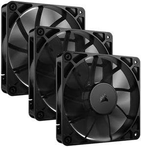 CORSAIR RS120 120mm PWM Fans – Daisy-Chain Connection – Low-Noise – Magnetic Dome Bearing – Triple Pack – Black