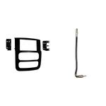 Metra 95-6522B Double DIN Stereo Install Dash Kit and 40-CR10 Chrysler 2002 Antenna Adapter Cable