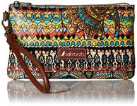 Sakroots Women's Artist Circle Charging Wristlet Handbag, Natural One World, Size