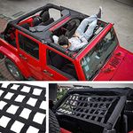 Rear Cargo Net - Car Roof Hammock for Jeep Wrangler JK 2007-2018 - Nylon Mesh Storage Organizer (as shown)