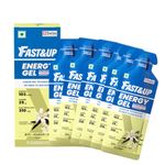 Fast&Up Energy Gel- Creamy Vanilla flavour (Caffeine Free) - Pack of 6 Gel Sachets, 39g per sachet- For Instant energy boost, Improved endurance and performance