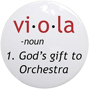 CafePress Definition of A Viola Round 4" MDF Holiday Ornament