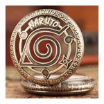 MERCHANT BROS Naruto Leaf Clock Keychain | Anime keychain | Naruto accessories for Naruto Lovers | Premium Vintage Naruto Watch | Naruto Keyring | Best Gift For Naruto Fans (Antique) | Bronze