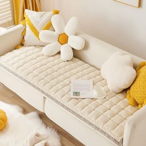 Awjcsv Dog Couch Cover Protector, Couch Cover for Dogs Washable, Pet Couch Covers for Sofa, Non Slip Dog Bed Sofa Cover (Beige, 27.6" x 82.7")