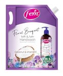 DABUR Fem Floral Bouquet Soft & Safe Handwash - 1500 Ml | Enriched With Goodness Of Coconut Milk & Vitamin E | Long Lasting Fragrance