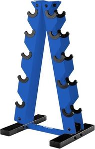 Metal A Frame Dumbbell Weight Rack 5 Tiers Blue