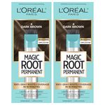 L'OREAL PARIS Hair Mascaras & Root Touch Ups, 27 ml x 2,Brown