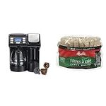 Hamilton Beach 49902C FlexBrew Trio 3-Way Single Serve Coffee Maker & Full 12c Pot & Melitta 629350 Super Premium Natural Brown Basket Coffee Filters 100s, Green