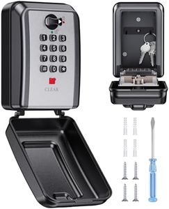 Vewaci Wall-Mounted Key Lock Box, 12 Digit Combination Lock Box for Keys with Resttable Code, Large Capacity & Weatherproof Outdoor Lockbox, Spare Key Safe Storage Lock Box for Home, Office, Garage