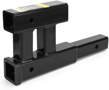 MaxxHaul 70070 Trailer Hitch - Dual Tow Hitch Extension Reciever - 4000 lbs. GTW Capacity, Black, Size: 2 inch