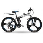 QUESEC BWM Folding Gear Cycle for Adults 26 Inch 21 Speed Mountain Bike with Dual Suspension, Dual Disc Brake, Alloy Wheels, Foldable Bicycle for Boys Girls Daily Commute Fitness Ride - Black